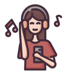<p>to listen to music</p>