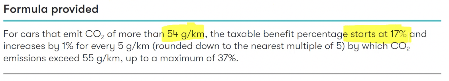 <p>+1% per 5g/km (rounded down)</p>