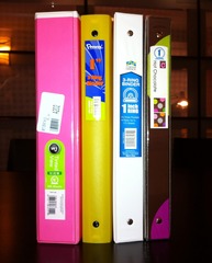 <p>some binders</p>