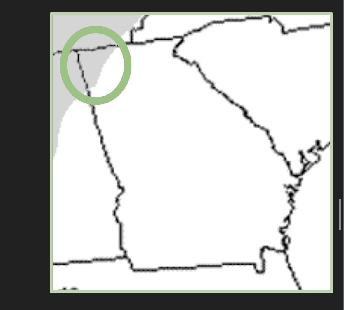 <p>Only in ridge and valley of GA (conasuaga river drainage) large bodies of water over creeks and ponds- need many basing sites </p><p>Clear flowing habitats with gravel substrates </p>