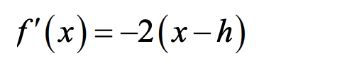 <p>remember that in respect to x, h is a constant so deriving it will make it 0</p>