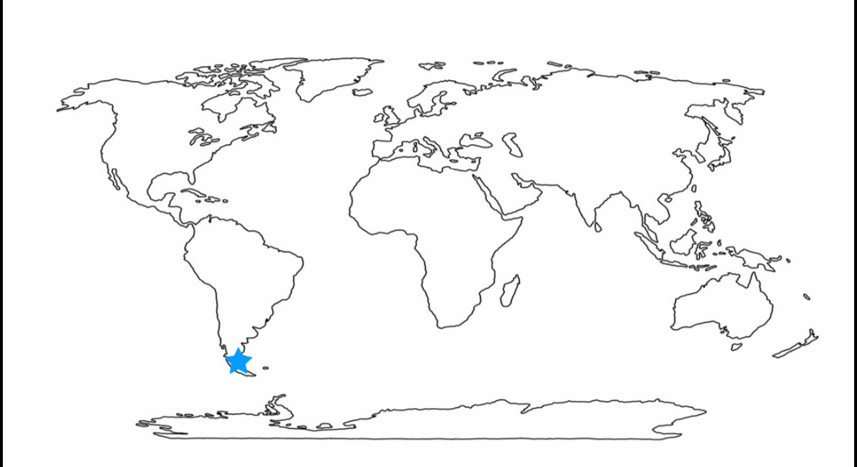 <p>Tip to remember: It’s the bottom of South America</p>