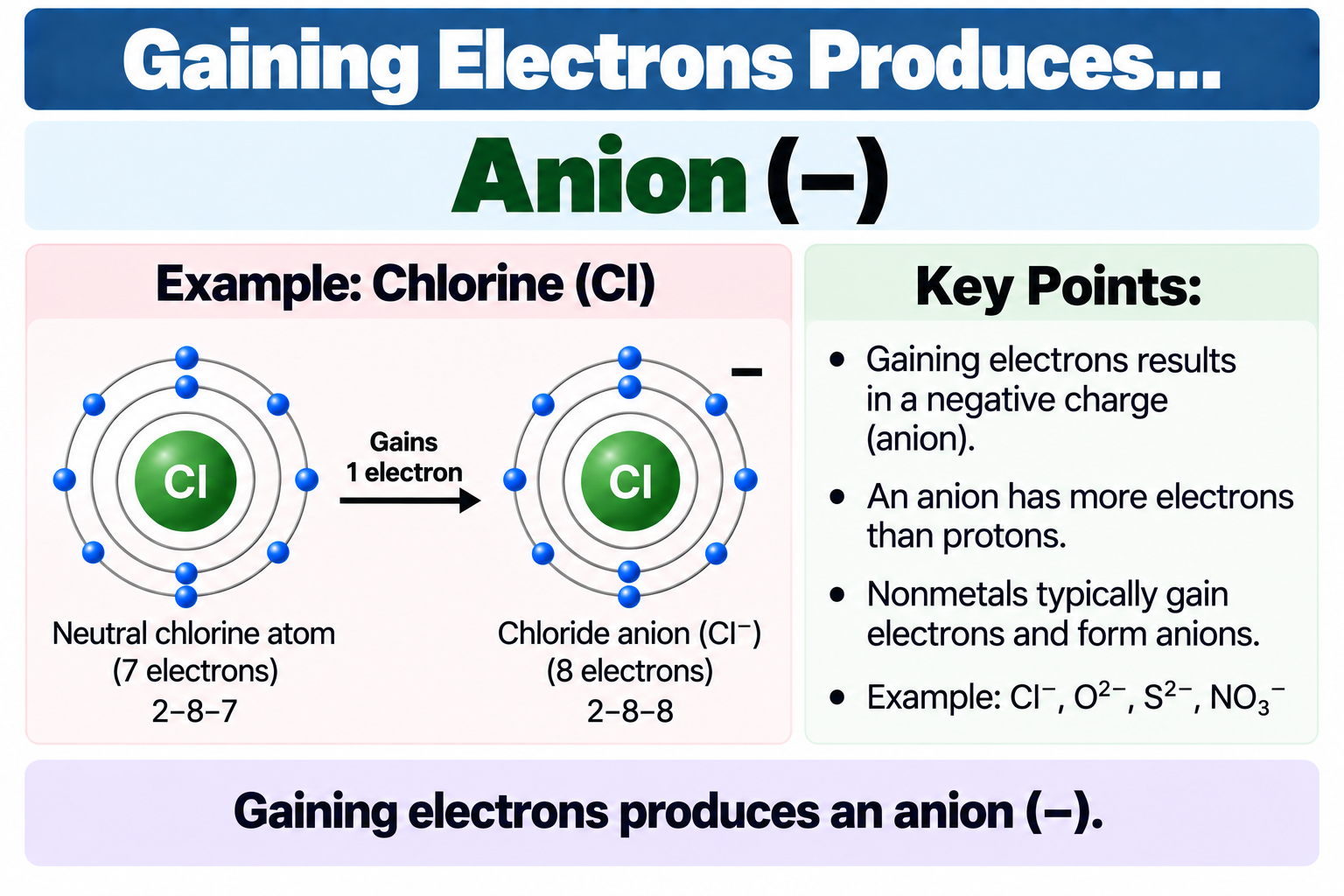 <p>Anion (−)</p>