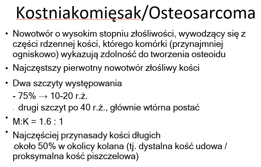 <p>d. Przynasada kości udowej i przynasada kości piszczelowej w okolicy kolana.</p>