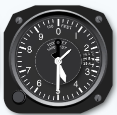 <p>The altimeter indicates</p>