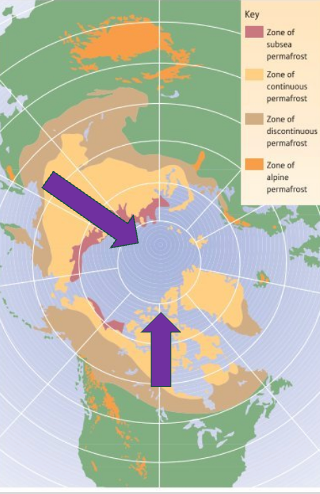 <p>Permafrost changes:</p>