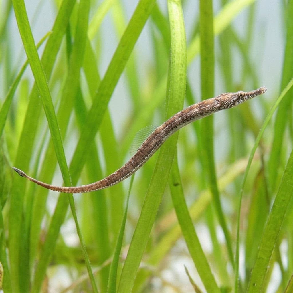 <p>Short snout, needle-like body</p>