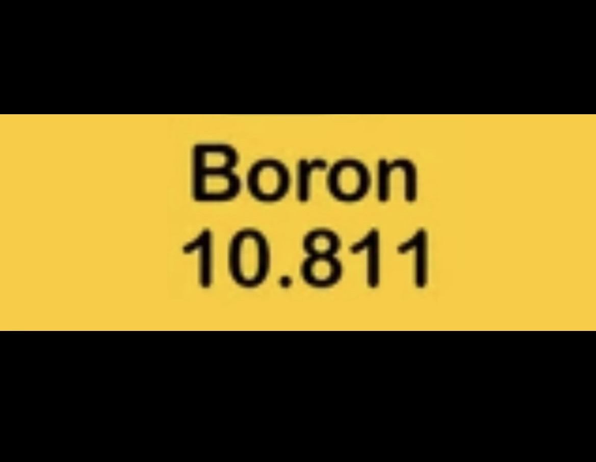 <p>Boron (10.811) </p>