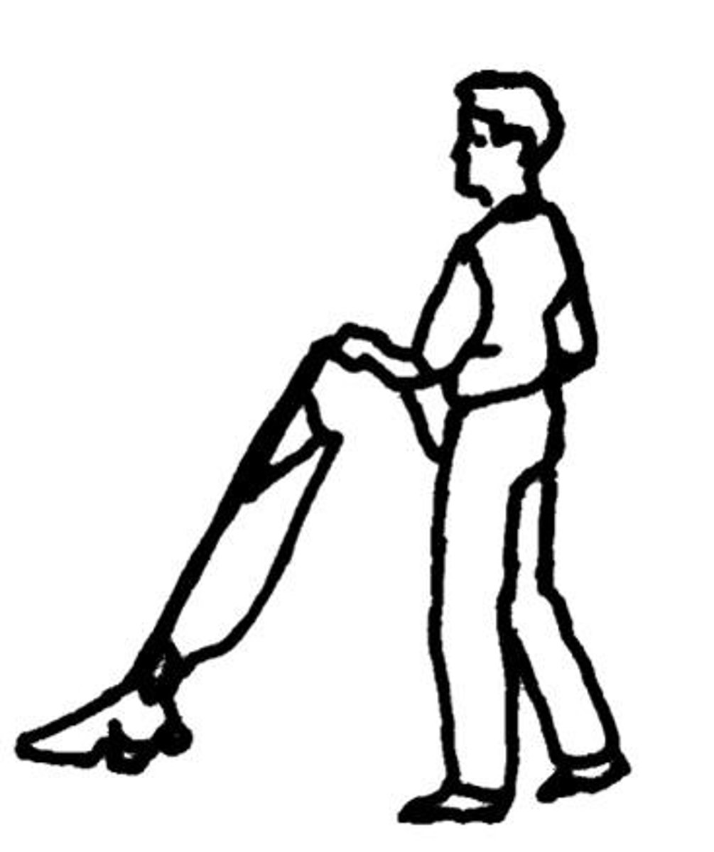 <p>Use a vacuum cleaner on the carpet or floor.</p>