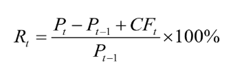 <p>t<span>otal gain or loss experienced by an investor over a period (day, week, month , year etc)</span></p>
