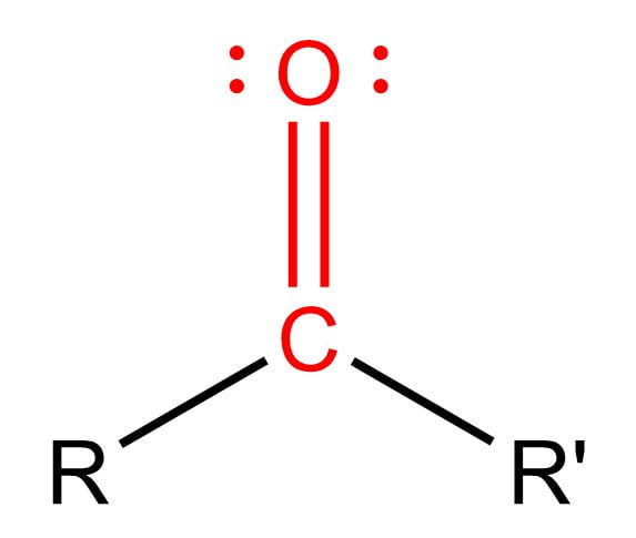 <p>C=O</p><p>-aldehydes and ketones both have a carbonyl group</p>