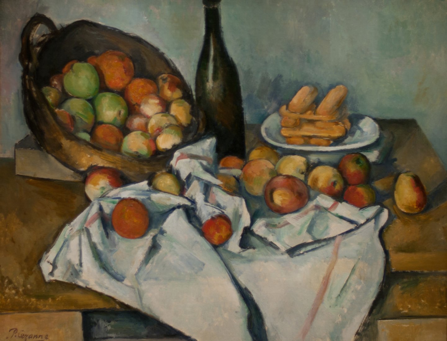 <p>- French painter</p><p>- wanted more form than Impressionism had</p><p>- believed objects could be broken down to their underlying forms; influenced Cubism</p><p>- clear background, middle ground, and foreground</p>