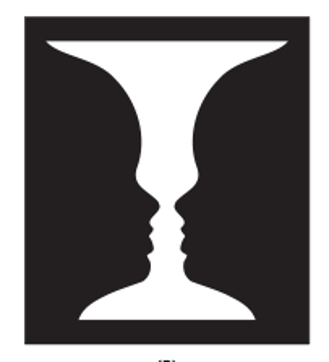<p>one of the most basic laws of visual perception, as observed by Gestalt theorists; in the human visual system, figure-ground organization is the process of identifying a figure from its background</p>