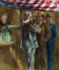 <p>States cannot deny any person the right to vote because of race.</p>