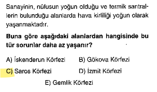 <p>Sanayi ve nüfusun az olduğu yer tertemizdir. İzmit, İskenderun ve Gemlik sanayi devidir. Saros ise rüzgarlı ve sanayisiz olduğu için havası en temiz körfezlerden biridir.</p>