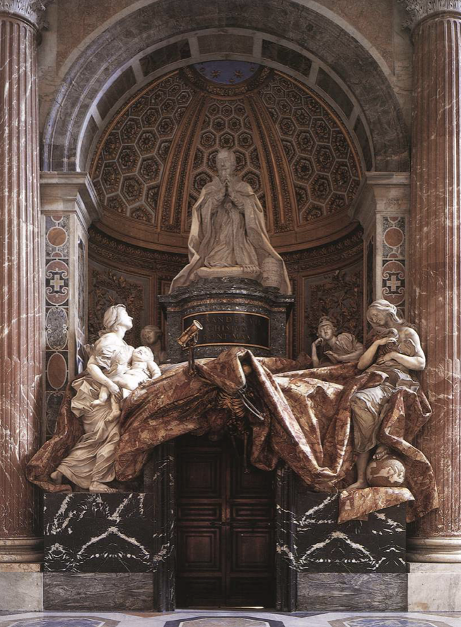 <p><span>Gianlorenzo Bernini: <em>VII. Chigi Sándor pápa síremléke</em>, Róma, S. Pietro.</span></p>