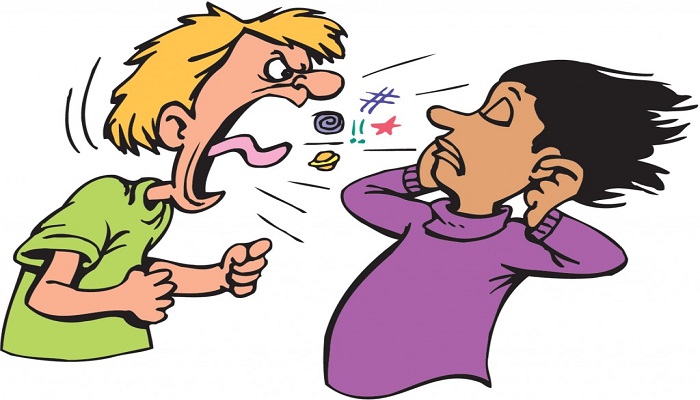 <p>don't shout at others</p>