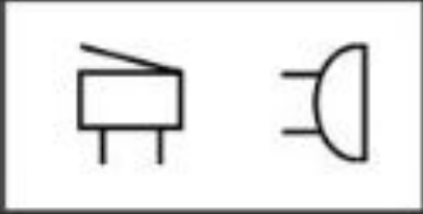 <p>a transducer operating a buzzer </p>