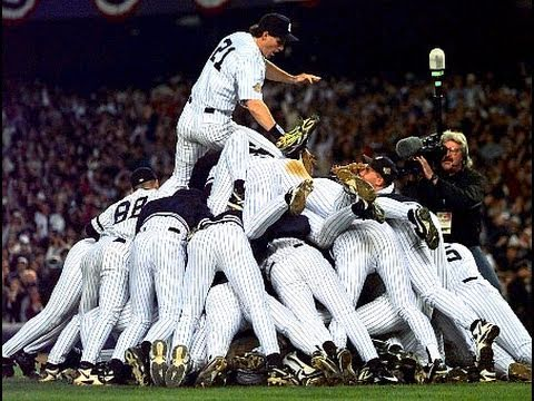 <p><strong>New York Yankees</strong> over ATL (4th WS of decade) in 6 (SP Andy Pettitte, RP Mariano Rivera, CF Bernie Williams) (23rd franchise title) </p>