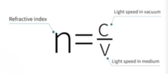 <p>n = c/v</p>