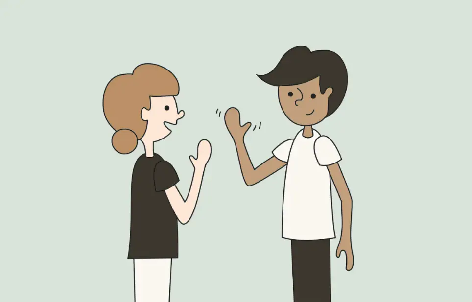 <p>hint: when you meet someone for the first time</p>