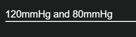 <p>120 and 80</p>
