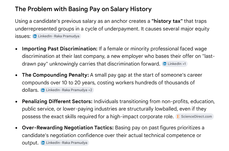 <p>Refers to pricing a job role according to its market value and internal impact, completely ignoring what the candidate earned in their past job</p>