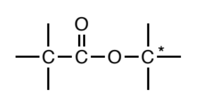 <p>a carbonyl (C=O) where a carbon or hydrogen is attached to one side of the carbonyl carbon and the other side is oxygen. In turn, this oxygen MUST be bonded to another carbon on its other side, and this carbon should not be bonded to any other non C/H atoms.</p>
