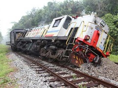 <p>deflect </p><p>You've derailed your entire life. → Anh đã phải gác lại/lệch khỏi cuộc sống vốn có của mình.</p><p>The accident derailed his plans.</p>
