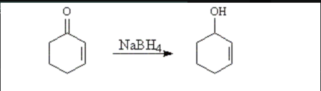 <p>A student uses thin layer chromatography on silica plates to monitor the progress of the reaction below. Does the product have a higher or lower <em>R</em><sub>f</sub> than the starting material?</p>