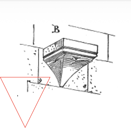 <p>élément décoratif ou structurel situé à la base d’un support (colonne, nervure de voûte, console), qui sert de point d’appui et de transition avec le mur ou le sol</p>