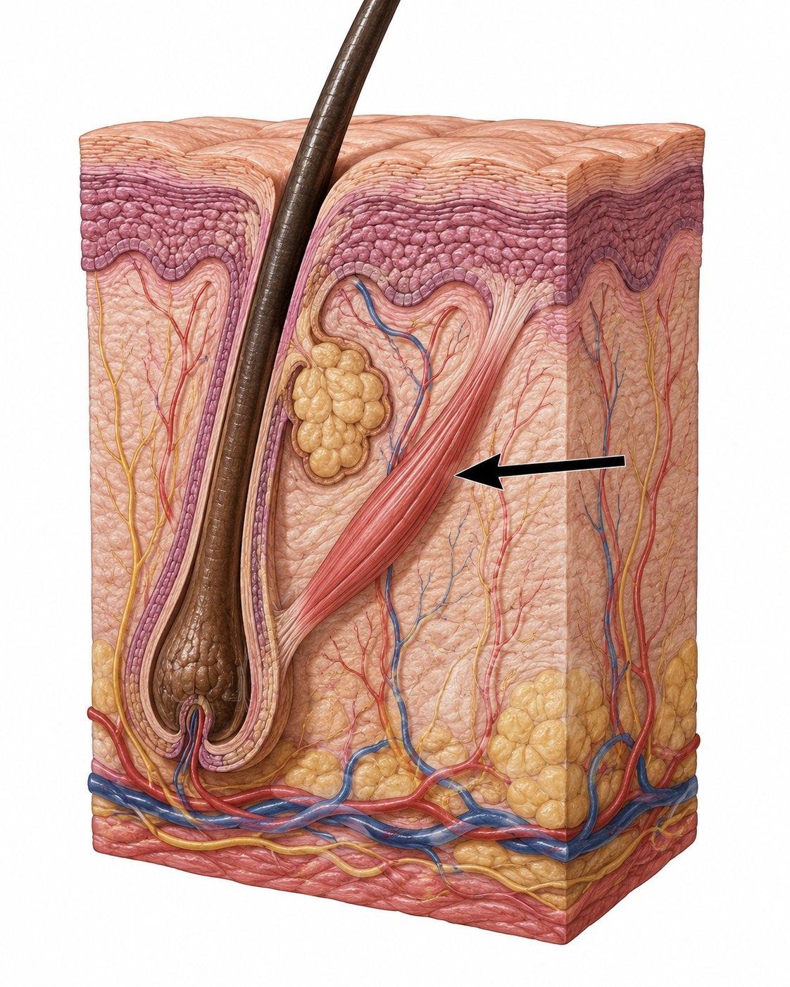 <p>Arrector pili muscle</p>