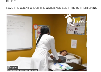 <p><span style="background-color: transparent;">HAVE THE CLIENT CHECK THE WATER AND SEE IF ITS TO THEIR LIKING</span></p>