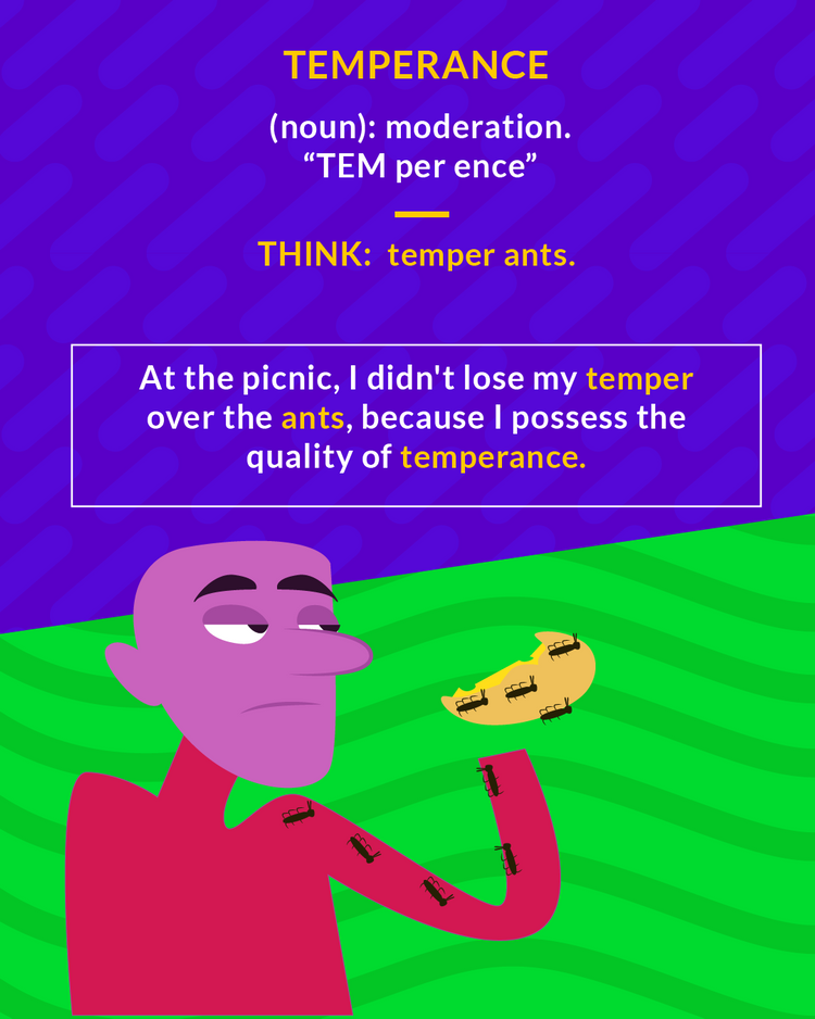 <p>(noun) restraint or moderation</p>
