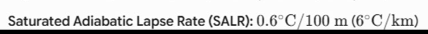 <p>What is the saturated adiabatic lapse rate?</p>