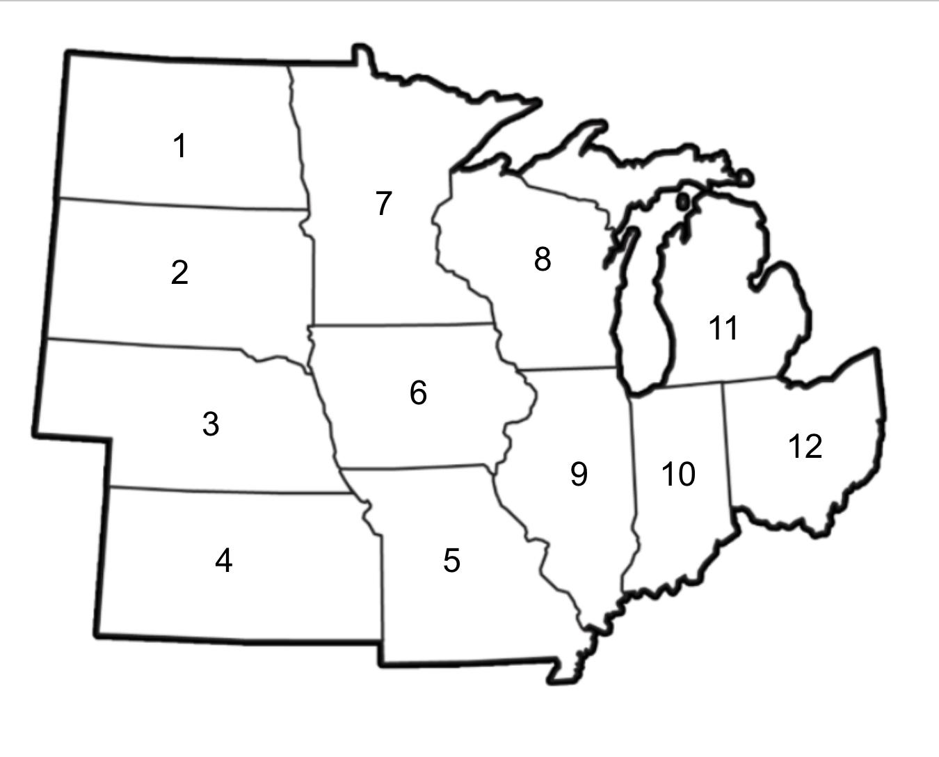 <p>Which state does 7 represent?</p>