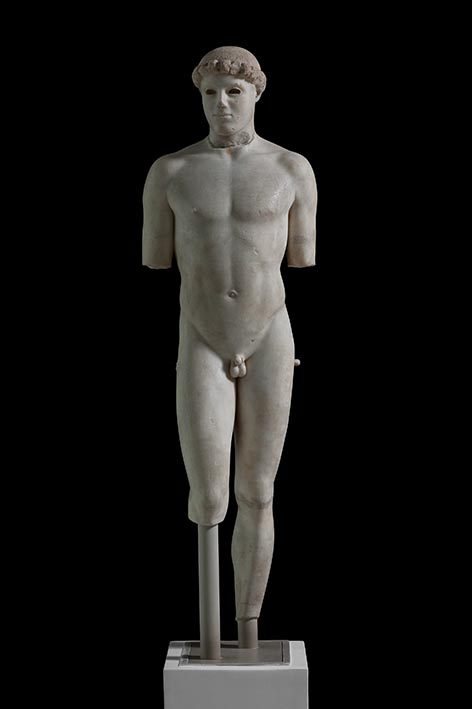 <p>kouros statue</p>