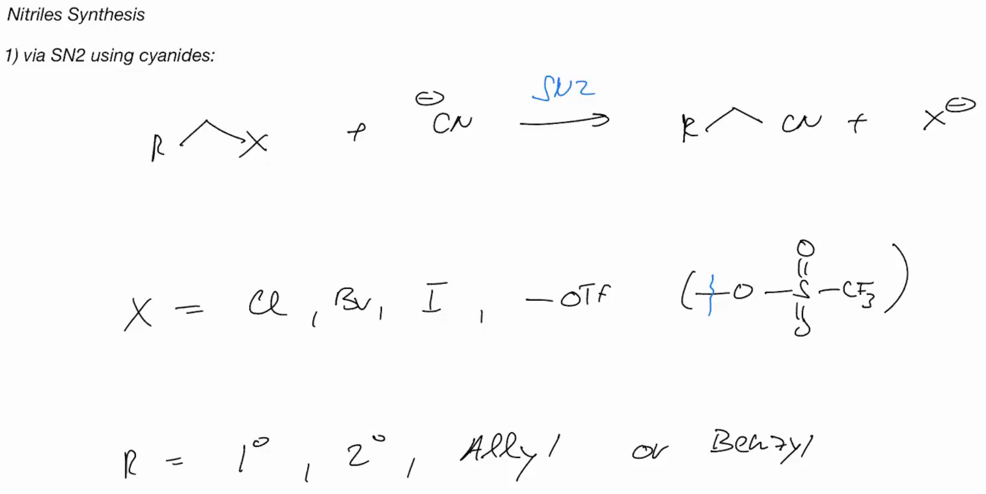 <p>Reaction Of Nitriles (SYNTHESIS)</p>