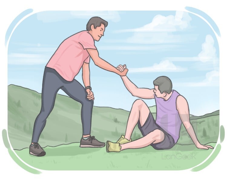 <p>lend a hand</p>