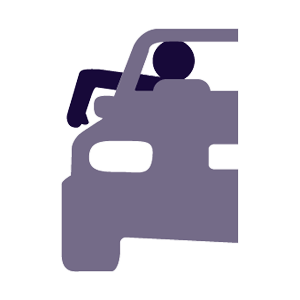<p>The driver’s left arm and hand are extended downward. This hand signal means that the driver plans to </p>