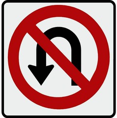 <p>arrow pointing down curved to the right; opposite of this</p>