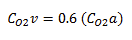 <p>C<sub>O2</sub>v = 0.6 (maximum oxygen content)</p>
