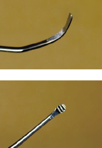 <p><strong>Sickle scalers</strong></p><ul><li><p>Removes calculus deposits from crowns of teeth</p></li><li><p>Pointed back</p></li><li><p>Pointed tip</p></li><li><p>Triangle cross section </p></li></ul><p></p><p><strong>Curets</strong></p><ul><li><p>Removes calculus deposits from crowns and roots of teeth</p></li><li><p>Rounded back</p></li><li><p>Rounded toe</p></li><li><p>Semicircular cross section</p></li></ul><p></p><p>Subtypes</p><ul><li><p>Universal curet</p></li><li><p>Area—specific curet </p></li></ul><p></p><p><strong>Periodontal files</strong></p><ul><li><p>Crush large calculus deposits</p></li><li><p>Multiple cutting edge on working end</p></li></ul><p></p>