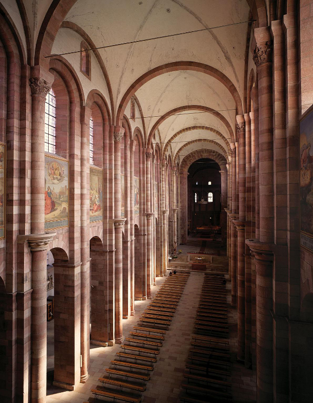 <p>Groin Vaults of the nave of Speyer Cathedral </p>