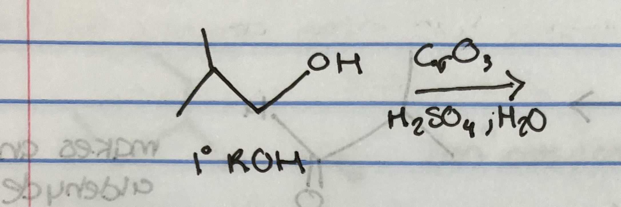 <p>Jones Oxidation on primary alcohol </p>