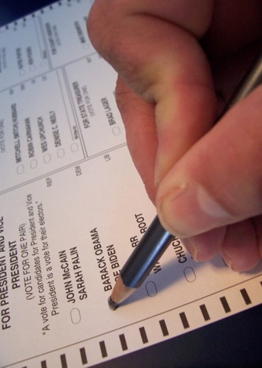 <p>un bulletin de vote</p>