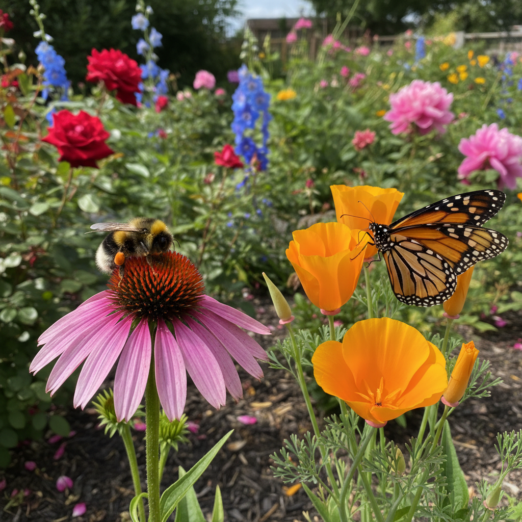 <p>Animals that carry pollen between flowers while looking for nectar.</p>