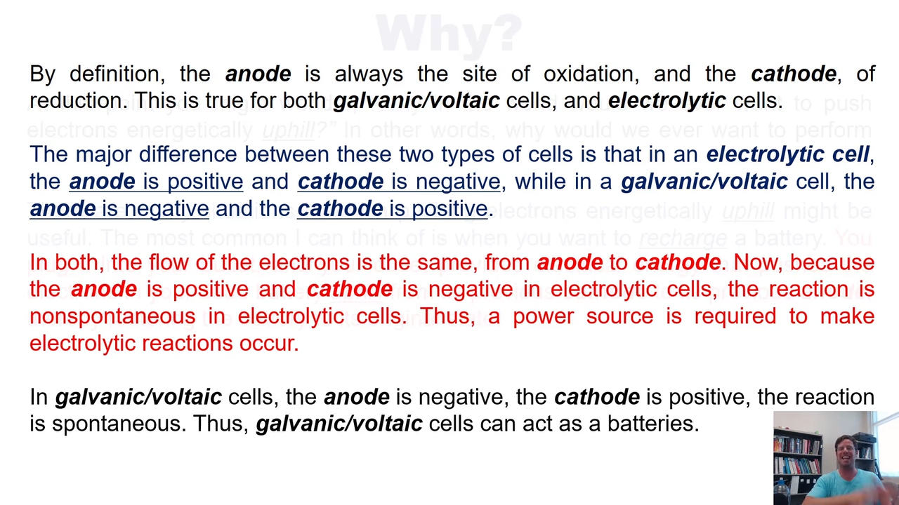 <p>anode - Positive </p><p>Cathode - negative </p>