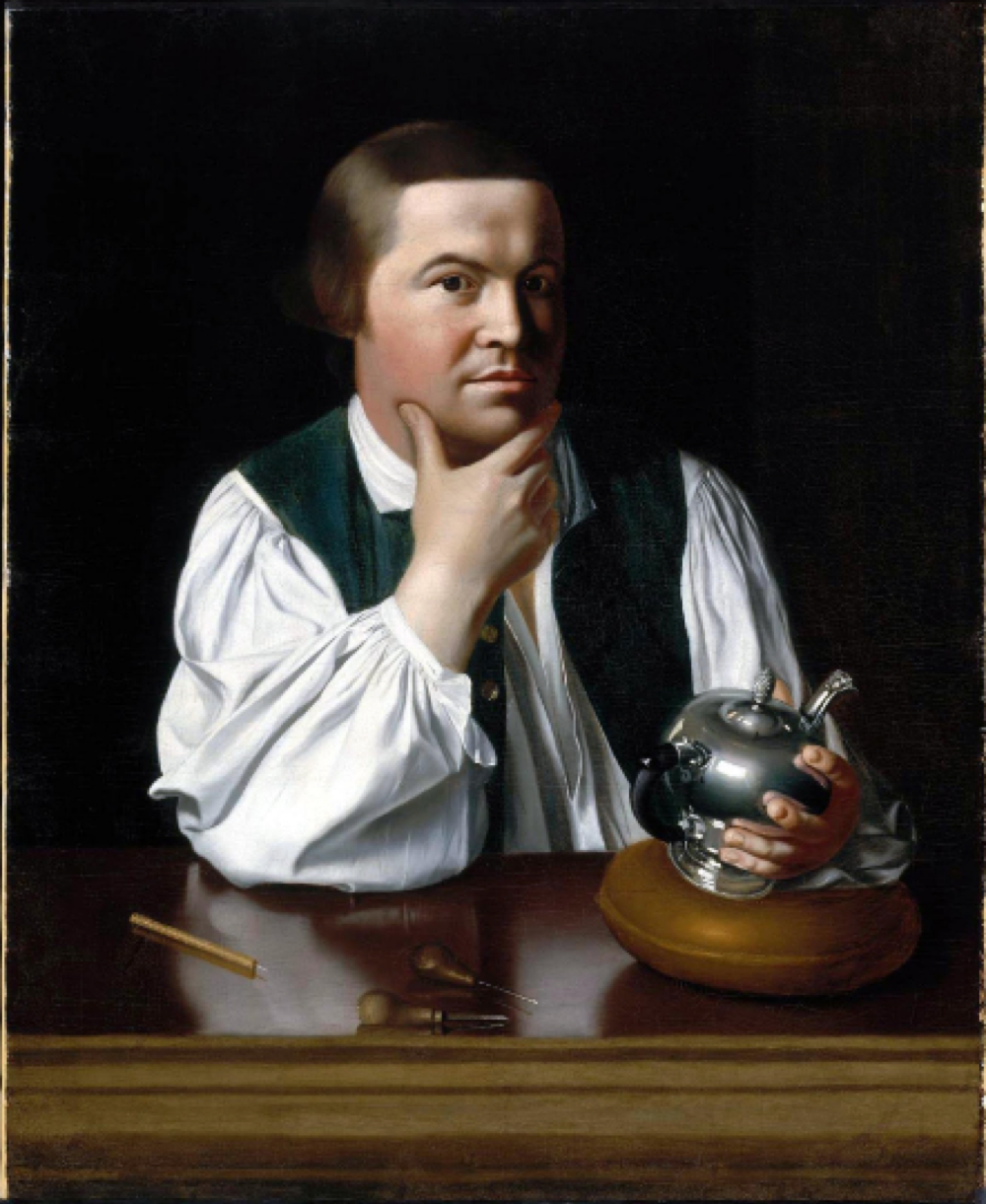 <p>Describe the context of the Paul Revere painting and its significance </p>
