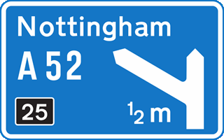 What does '25' mean on this motorway sign?